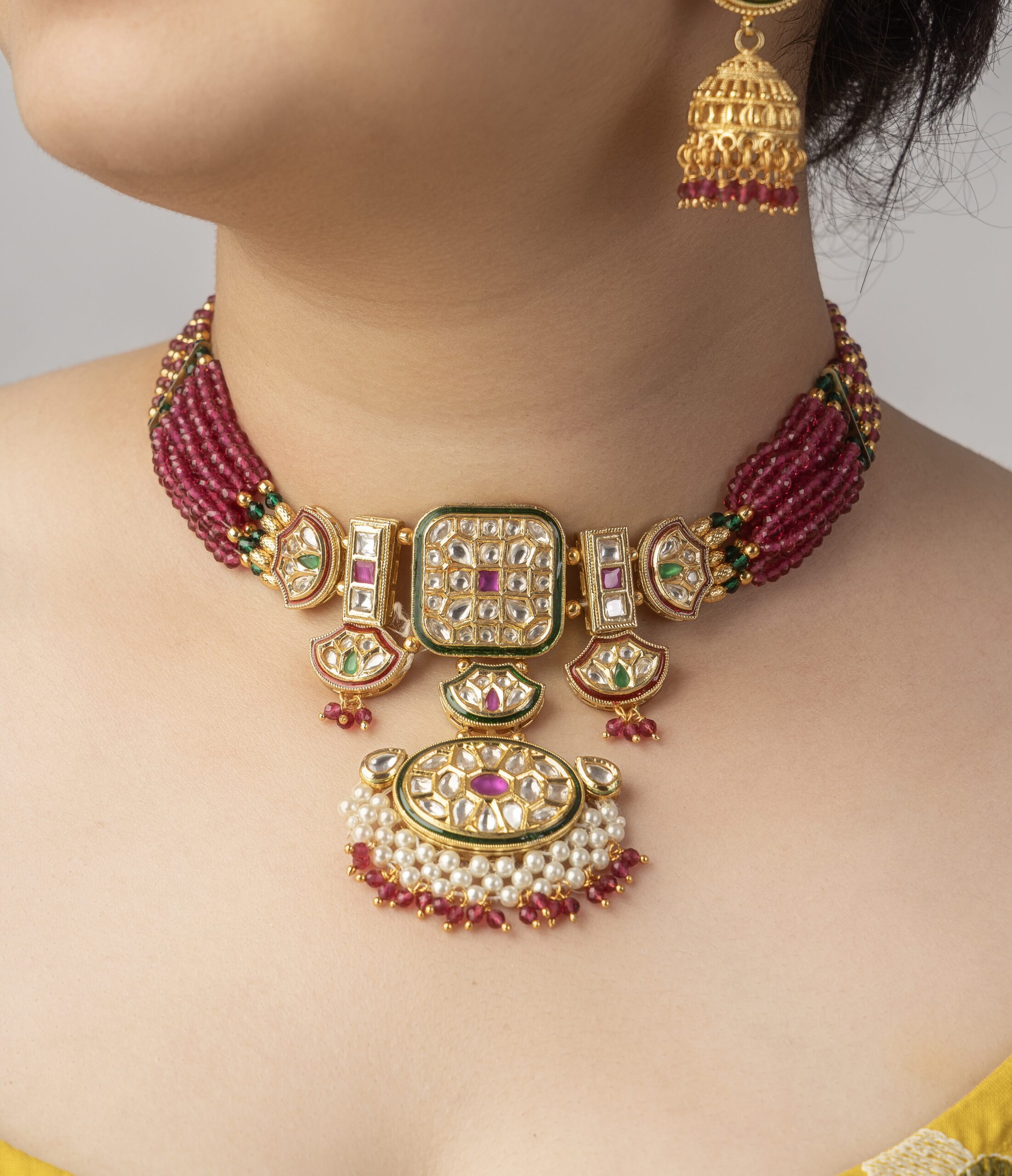 CHOKER KUNDAN NECKLACE RS01322