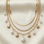 SEASHELL&BAROQUE PEARL TRIPLE-LAYERED NECKLACE RS07102