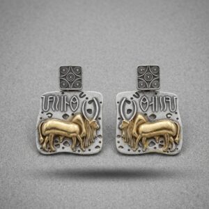 THE PASHUPATI SEAL ANTIQUE EARRINGS RS04292