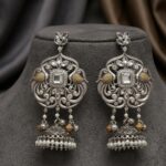 THE REGAL MAYURA JHUMKA EARRINGS RS04302
