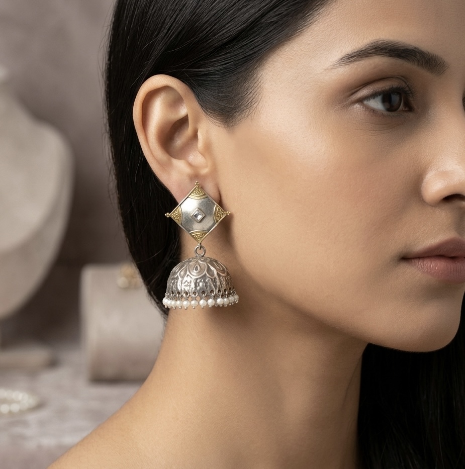 HERITAGE OXIDIZED JHUMKA RS04322