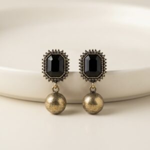 VINTAGE NOIR DROP EARRINGS RS04352
