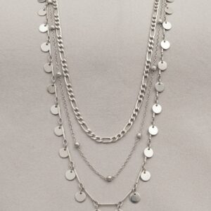 LAYERED MEDALLION STATEMENT NECKLACE RS07152