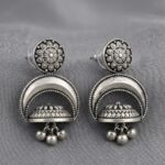 FLORAL OXIDIZED JHUMKAS RS04432