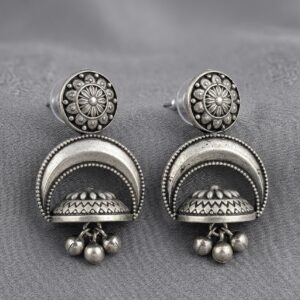 FLORAL OXIDIZED JHUMKAS RS04432