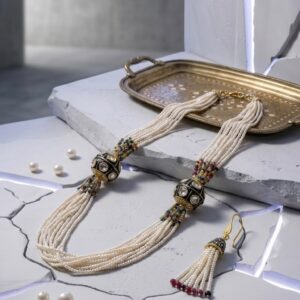 THE PEARL MALA WITH EARRINGS RS07162