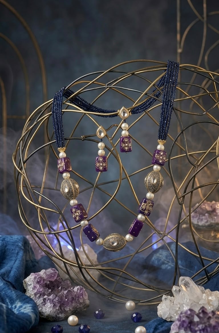 ROYAL PURPLE FESTIVE MALA SET RS07172